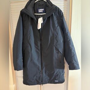 Lands’ End Waterproof Hooded Parka – Black (NWT)